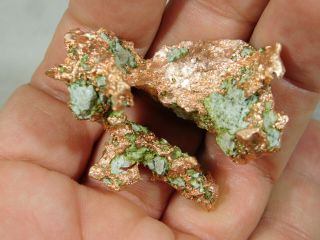 A and 100 Natural Native COPPER Nugget or Float From Michigan 54.  4gr e 3