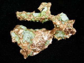 A and 100 Natural Native COPPER Nugget or Float From Michigan 54.  4gr e 4
