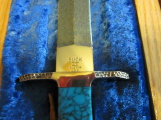 BUCK 876 INDIAN HEAD knife By David Yellowhorse Signed Rare 9/10 Custom Nr 5