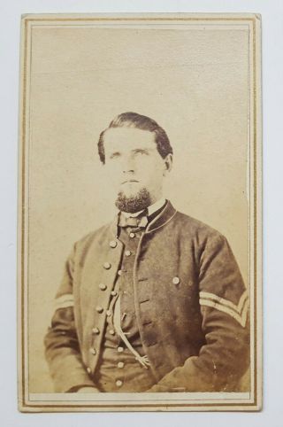 Cdv Photo Civil War Union Soldier Thomas Telford 144th Ny Volunteers Tax Stamp