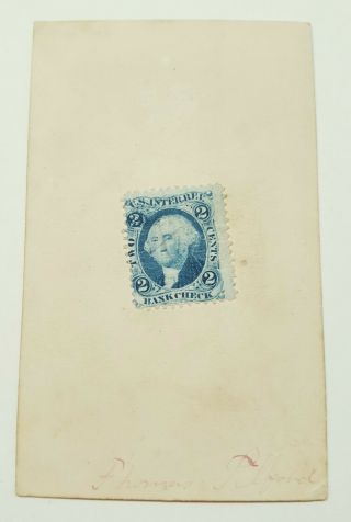 CDV Photo Civil War Union Soldier Thomas Telford 144th NY Volunteers Tax Stamp 2