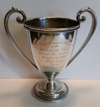 Rare 1904 University Club Silver Golf Trophy St.  Andrews