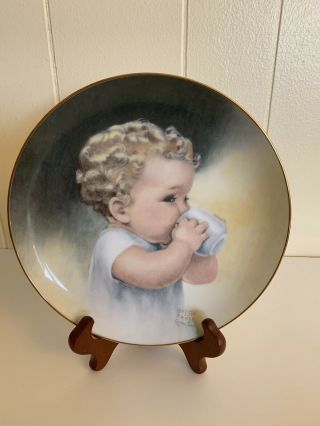 Bessie Pease Gutmann Bundles Of Joy Collector Plates " Tasting " - 8 1/2 "