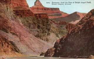 Grand Canyon,  Az,  Zoroaster From Bright Angel Trail,  Fred Harvey Postcard G5680
