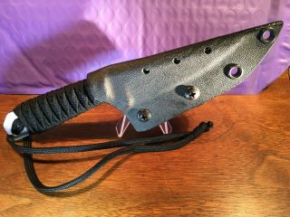 Strider Knives,  Mick Strider Knife,  Fixed Blade CPM20CV steel,  wrapped handle. 7