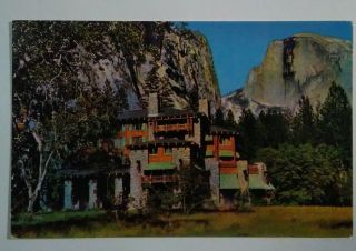 Vintage California Postcard Ahwahnee Hotel Yosemite National Park Sierra Navada