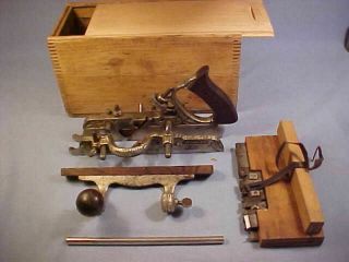Vintage Stanley No.  45 Combination Plane With Cutters & Box Pat 