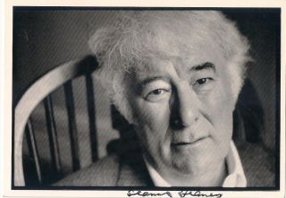 Seamus Heaney 4x6 Photocard Signed By The Nobel Prize Winning Poet Quite Rare