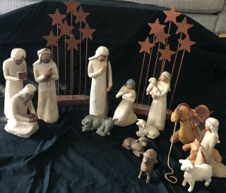 Demdaco 15 - Piece Willow Tree Nativity Hand - Painted,  Sculpted Figures