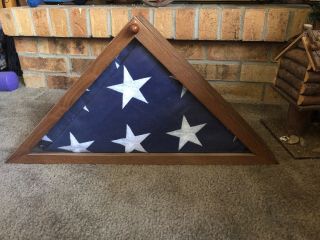 Vintage U.  S.  American Flag In A Case Estate Find