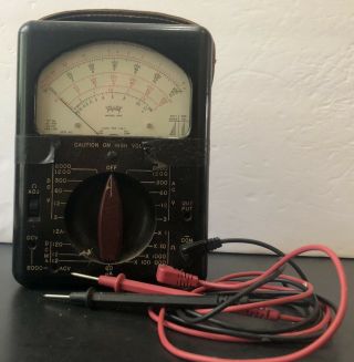 Vintage Triplett Model 630 Volt Ohm Amp Meter Tester 