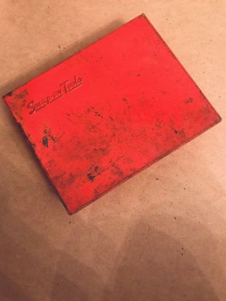 Vintage Snap - On Kra128 Small Red Metal Tool Box Embossed