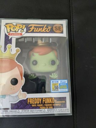 2019 Sdcc Funko Fundays Freddy As Frankenstein Le 350 With Pop Protector