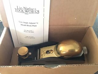 Lie - Nielsen Toolworks L - N 60 1/2 Low Angle Mouth Block Plane w/ Box & Paperwork 3