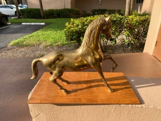 Ethan Allen Georgian Court Solid Brass Romanesque Home Accent Horse/stallion
