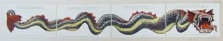 Serpent Franz Huld Installment Postcard Puzzle Set Of 4 1906 Antique Cards Snake