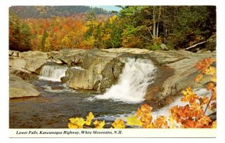 Lower Falls Kancamagus Hwy White Mountains Hampshire Postcard Swift River