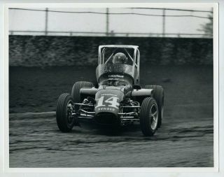 Jim Chini Photo,  Auto Racing,  Gary Bettenhausen,  Springfield,  1973,  Usac,  8x10