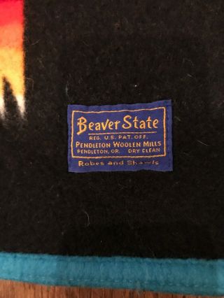 RARE Vintage Pendleton Chief Joseph Beaver State Wool Blanket Made In USA 2