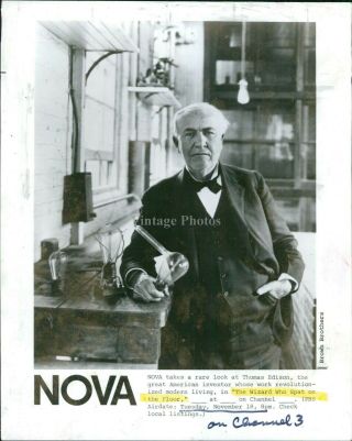 1980 Thomas Alva Edison Inventor Wizard Who Spat Floor Nova Business Photo 8x10