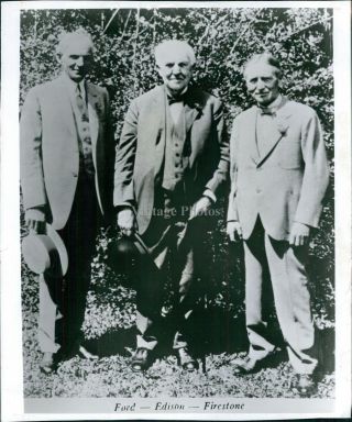 Thomas A Edison Harvey Firestone Ford Inventor Trees Men Business Photo 8x10