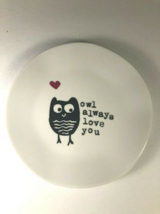 Natural Life Owl Always Love You Mini Plate Trinket Dish Mother Father Day Gift