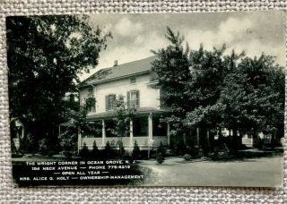 Ocean Grove Nj - The Wright Corner Hotel - 104 Heck Avenue - Postcard Asbury Park