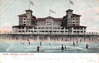 Q23 - 0236,  Hotel Chelsea,  Atlantic City,  Nj. ,  1907 Postmarked.  Postcard.