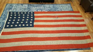 Rare 38 Star American Us Flag Colorado 6 1/2 By 12 Feet 1877 - 1890 Hand Sewn