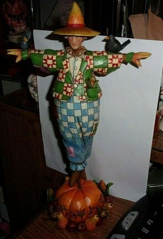 Jim Shore Heartwood Creek Retired 2005 Keeping Watch Scarecrow Crows Figurine