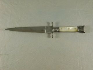 ANTIQUE BOOT KNIFE MADE IN PARIS WITH SHEATH 8 3/4 