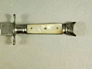 ANTIQUE BOOT KNIFE MADE IN PARIS WITH SHEATH 8 3/4 
