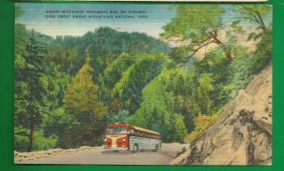Smoky Mt Trailways Bus/ Old Bus/ Great Smokey Mts.  Nat 