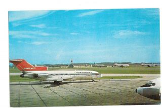Postcard Huge Northwest Jet Leaving Greater Pittsburgh International Airport Pa