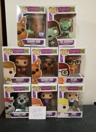 Funko Pop Animation Scooby - Doo Set Of 8 Creeper Fred,  Shaggy,  Scoobydum,  Velma