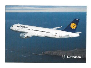 Postcard Lufthansa Airbus A320 - 200 Airline Issued