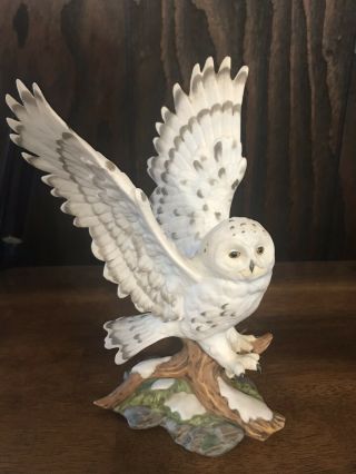 Home Interiors / Homco Masterpiece Porcelain Arctic Flight White Owl Figurine