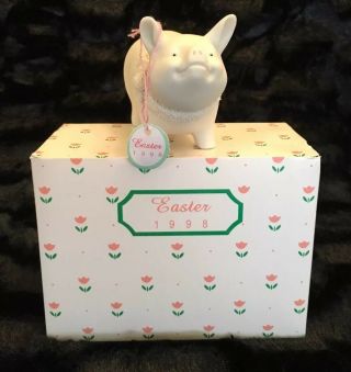 Department 56 1998 Easter Pig W/ Box & Tag Snowbabies Collectible Figurine