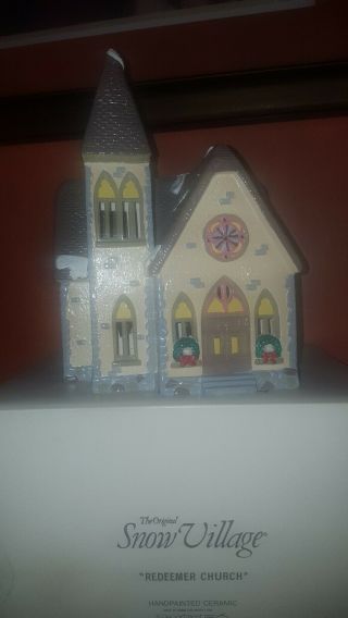 The Snow Village " Redeemer Church "
