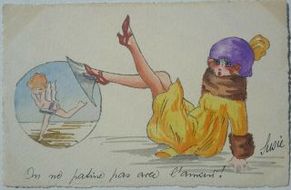 Deco Fashion,  Artist Drawn Pochoir,  Girl Ice Skating With Cupid,  By Susie,  1921
