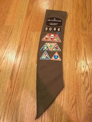 Vintage 1990s 90s Girl Scout Sash And Badges / Patches & Pins San Diego Vtg