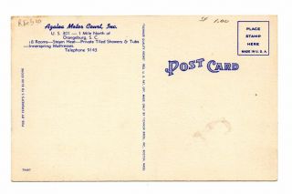 Azalea Motor Court,  Inc.  US 301,  North of Orangeburg,  SC Linen Postcard 2