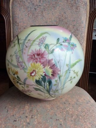 Vintage Hand Painted Glass Lamp Shade