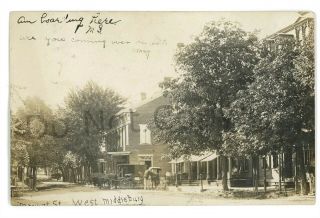 Rppc Market St West Middleburg Pa Snyder County Pennsylvania Real Photo Postcard