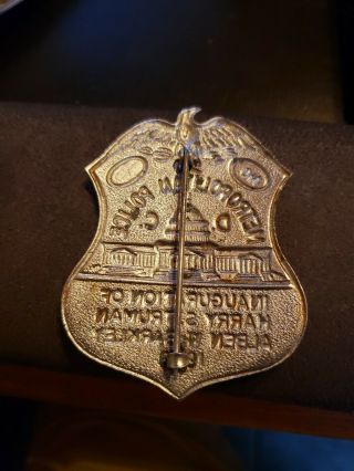 1949 Truman Inauguration Commemorative Metropolitan Police D.  C.  Badge 2