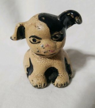 Antique Hubley Hines Cast Iron Miniature Puppy Dog Figurine Paper Weight