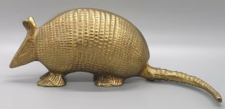 Vintage Brass Armadillo Figurine/paperweight 7 " Long