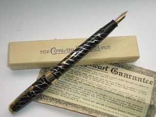 Vintage Conway Stewart 27 Fountain Pen - Cracked Ice - 1950s.  Fully Serviced.