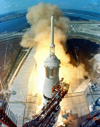 Lift - Off Launch Of Apollo 11 Saturn 5 V July 16 1969 - 11x14 Nasa Photo (lg - 047)