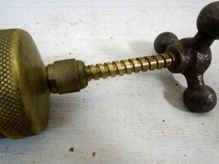Antique Brass Grease Gun Screw In Feed Oiler Steampunk Steam Engine Hardware